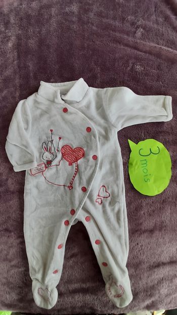 Pyjama velours lapin