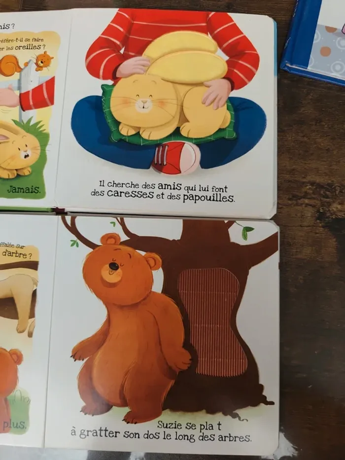 Lot 2 livres tactiles pour bébé “Que fait le Lapin ?” et “Que fait l’Ours ?” - photo numéro 3