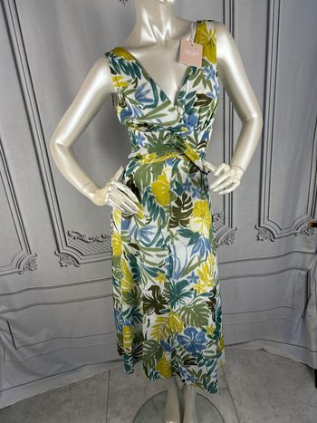 Robe longue Verte / blanche LiuJo 36 neuve