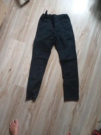 Jeans skinny noir taille réglable 12 ans