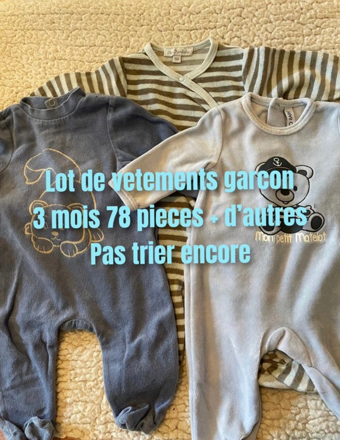 Lot 78 vêtements garçons. 3 mois
