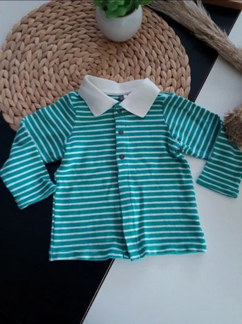 Polo à Rayures Taille 6 Mois🌿🐯