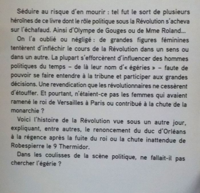 LES EGERIES DE LA REVOLUTION par Jean et Marie-José TULARD - photo numéro 2