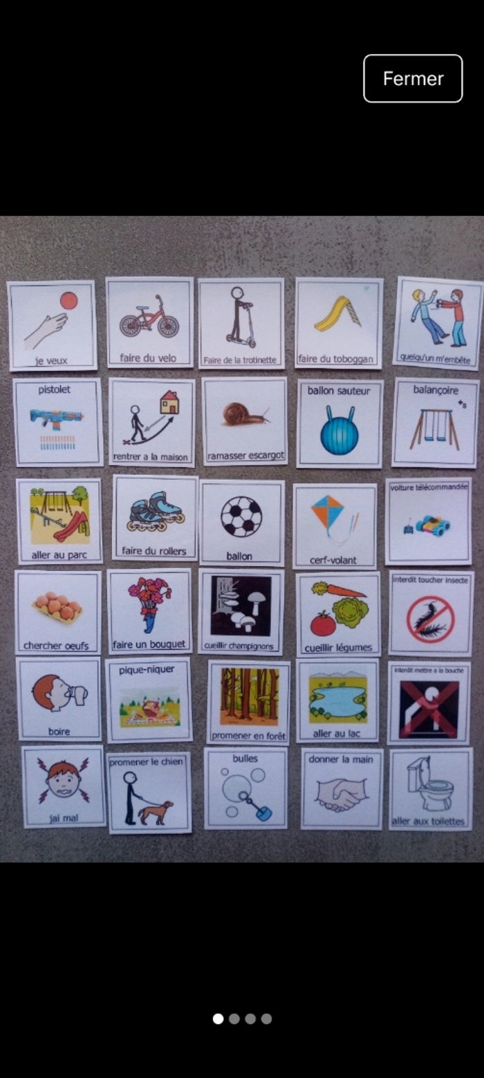 Lot pictogrammes de communication