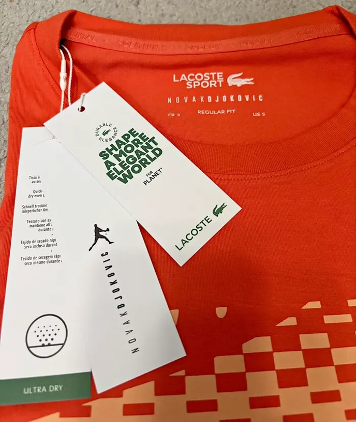 T-shirt Lacoste X Novak Djokovic NEUF - photo numéro 7
