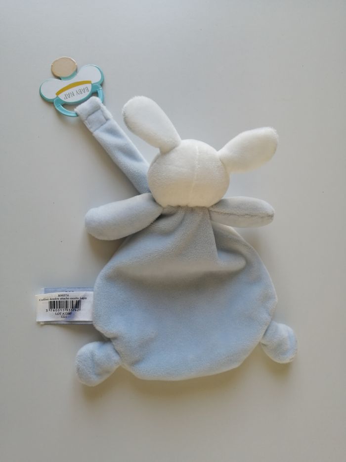 peluche lapin doudou attache tétine - photo numéro 4