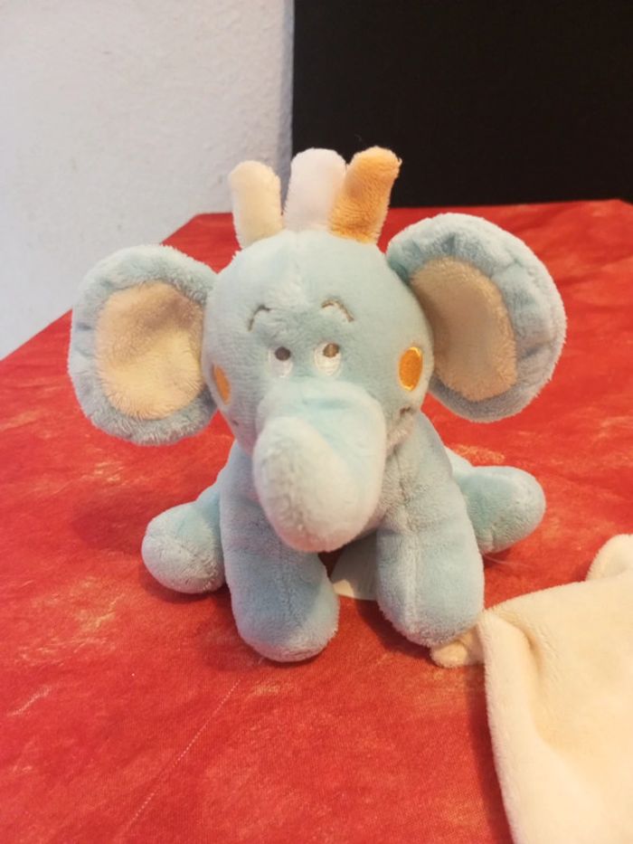 Doudou Éléphant bleu kimbaloo, la halle - photo numéro 2