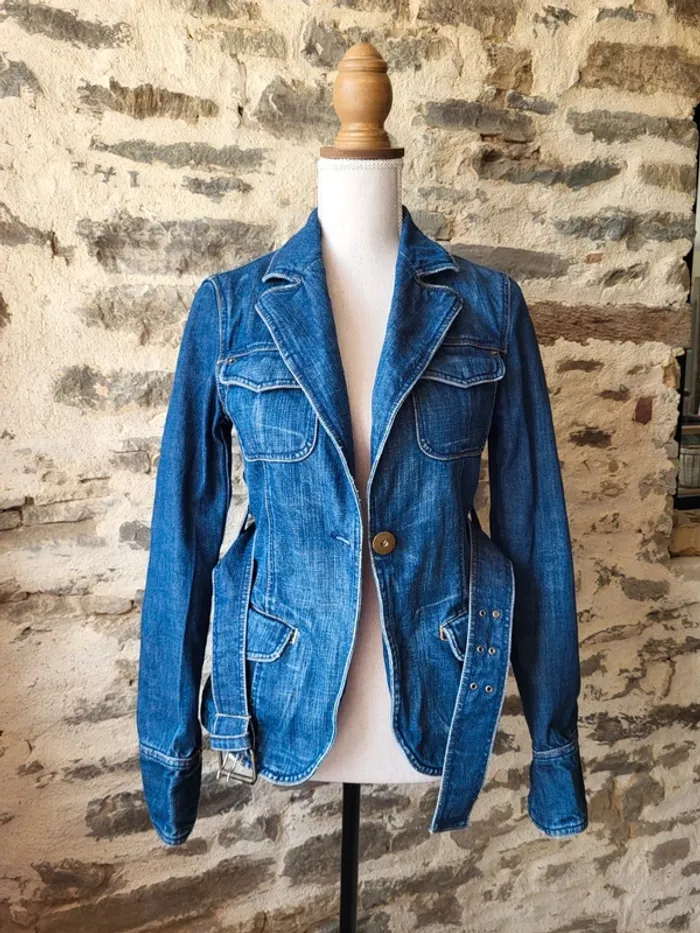 Veste en jean bleue Zara Trafaluc Taille 36