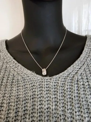 Élégant Collier Femme Fantaisie Argenté - Chic & Tendance