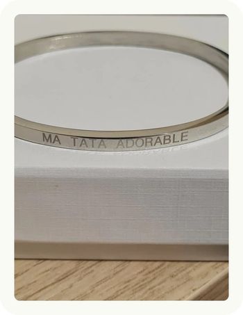 Bracelet tata argenté