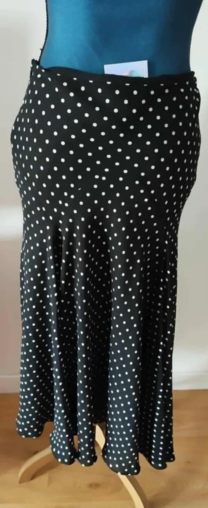 Jupe longue noire à pois blanc Lauren Ralph Lauren - photo numéro 8