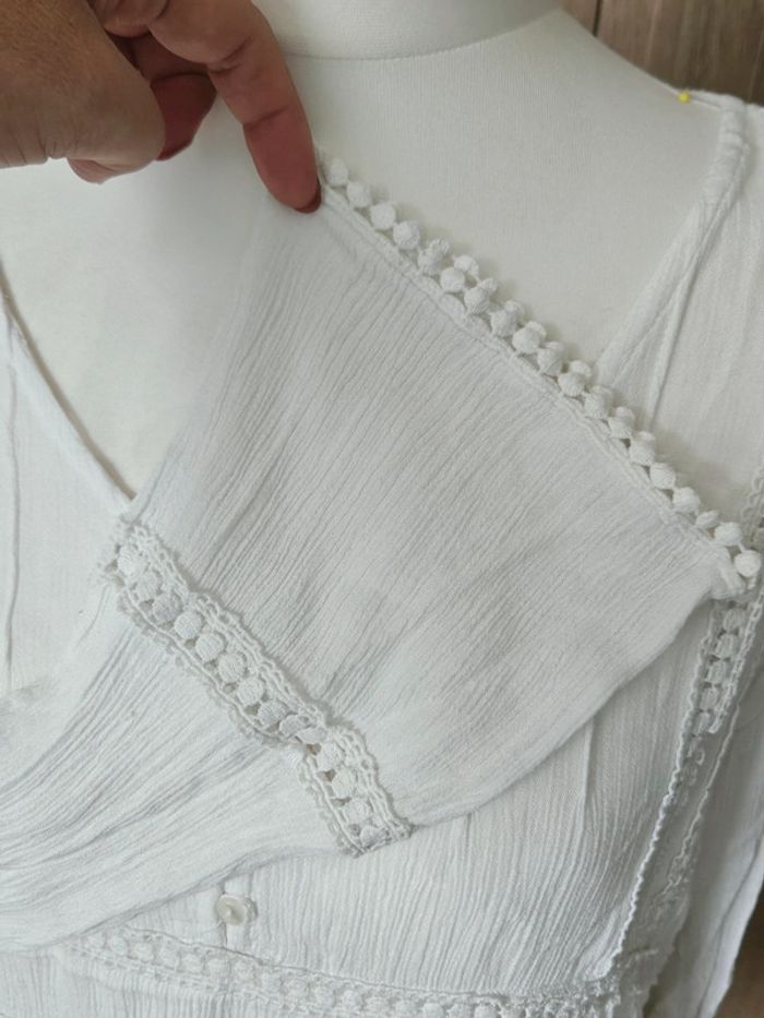 Blouse manches longues blanche taille 40 - photo numéro 4