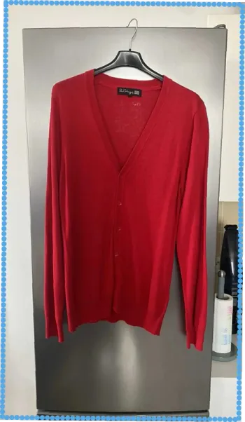 Cardigan Rouge Paul Stragas Taille S Neuf Homme