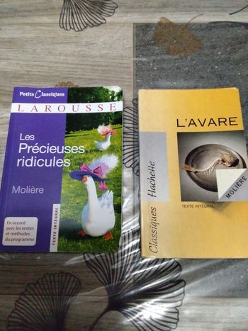 Lot de 2 livres Molière 