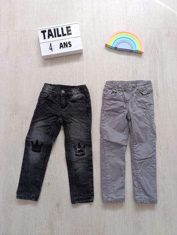 Lot 2 pantalons fourrés et doublés