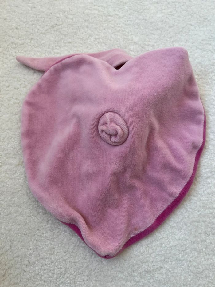 Doudou plat cœur Un rêve de Bébé rose - photo numéro 2