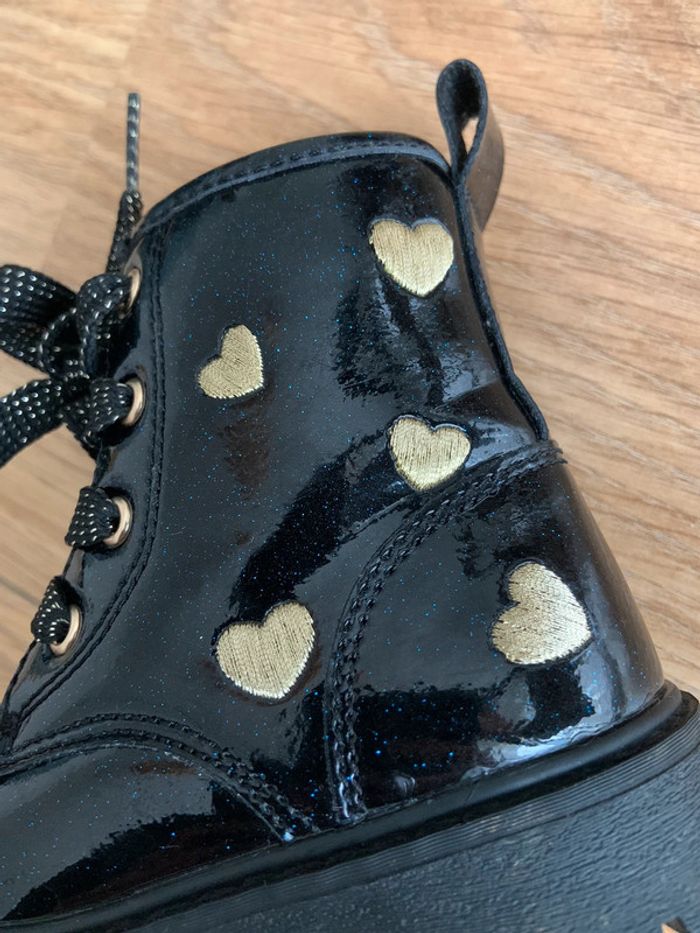 Bottines rangers vernis noir Nini & Girls 22 - photo numéro 4