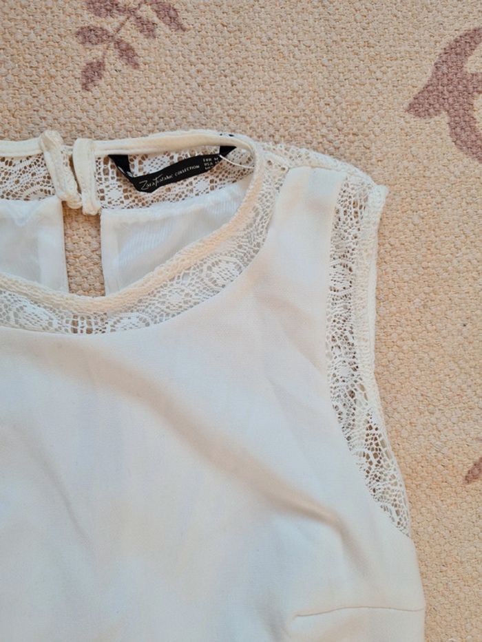 Robe blanc cassé zara trafaluc M - photo numéro 2