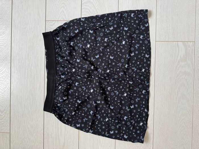 Jupe Naf Naf bleu marine et motifs bleus - photo numéro 3