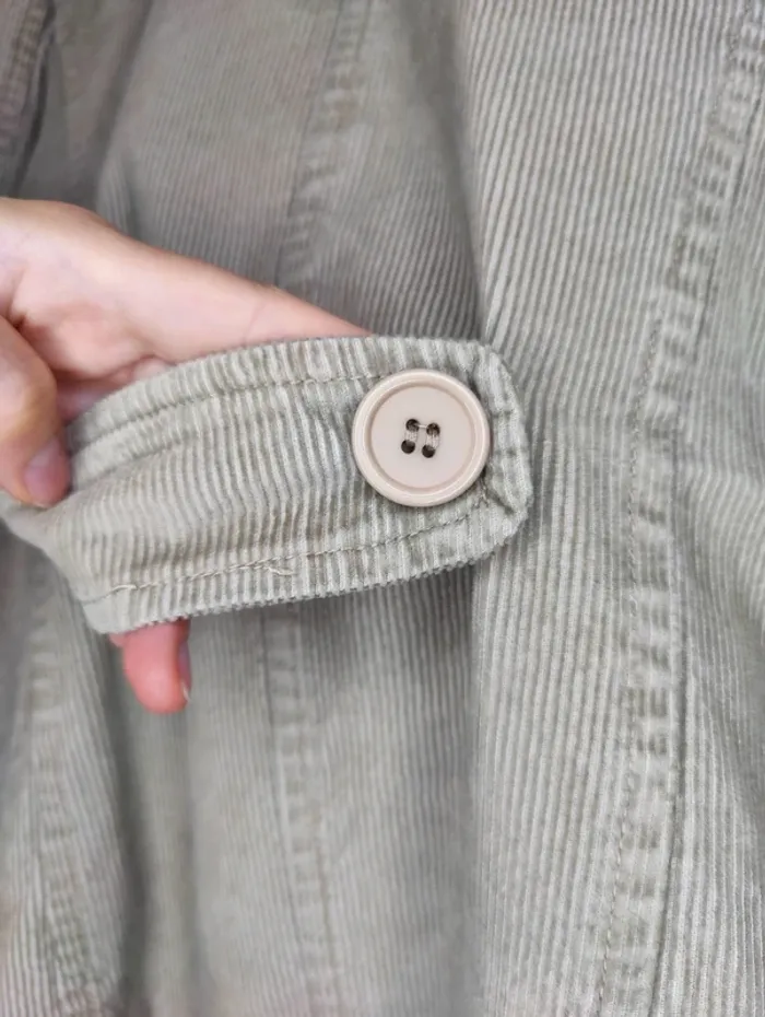 Manteau caban velours côtelé beige - photo numéro 11