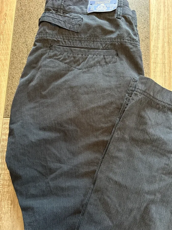 Pantalon homme droit rayure fine - photo numéro 2