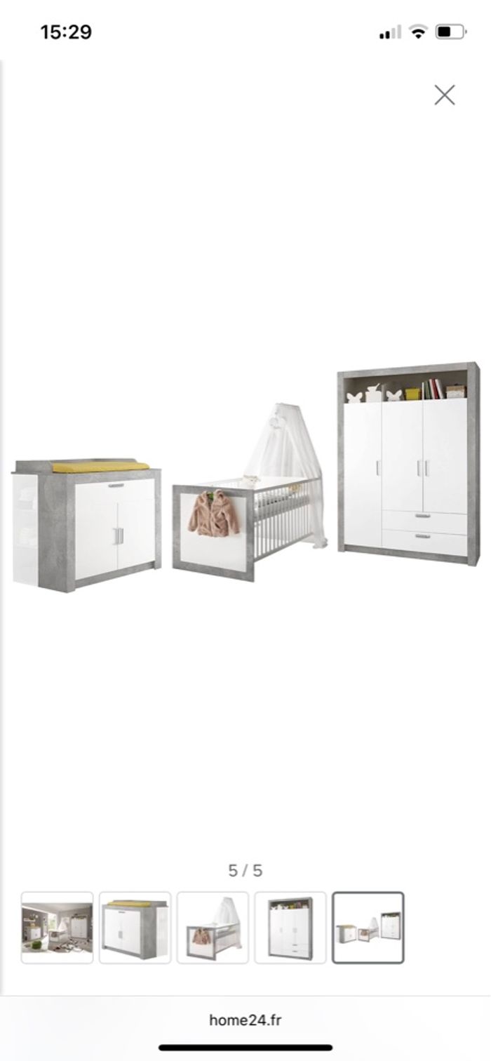 Chambre bébé complète 3 meubles