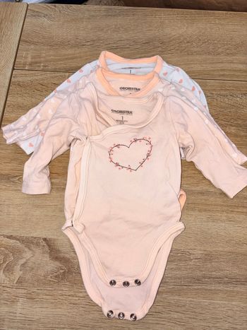 Lot de 3 bodies 1 mois 