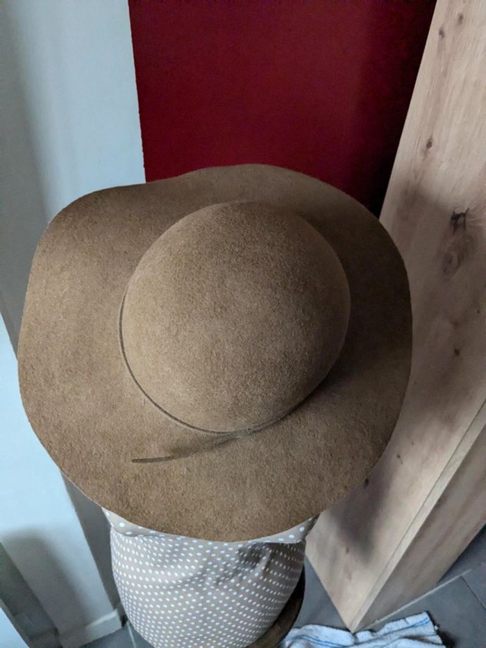 Capeline chapeau marron laine somewhere très jolie - photo numéro 3