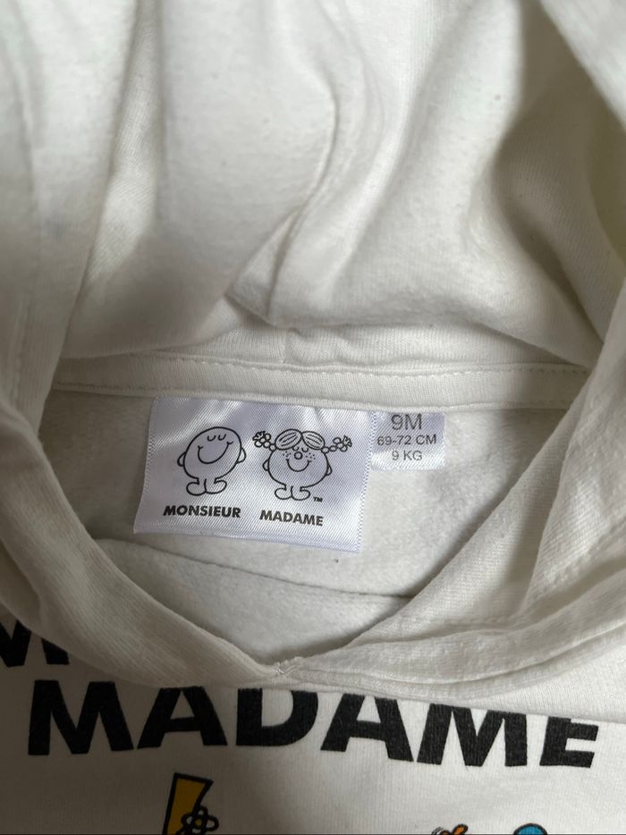 Pull/sweat-shirt à capuche Monsieur Madame - photo numéro 5