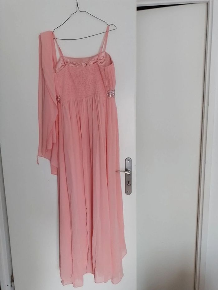 Robe de soirée / mariage rose + châle T38 - photo numéro 5
