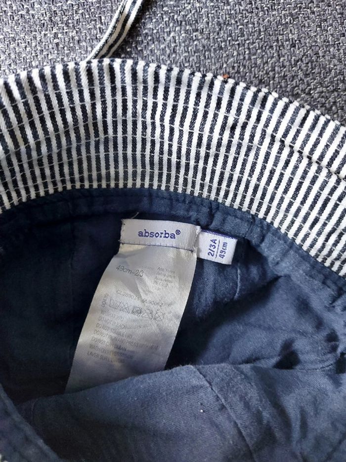 Bob à rayures pour bébé absorba - photo numéro 2