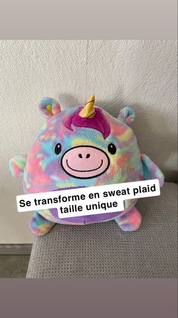 Sweat polaire licorne enfant taille unique 