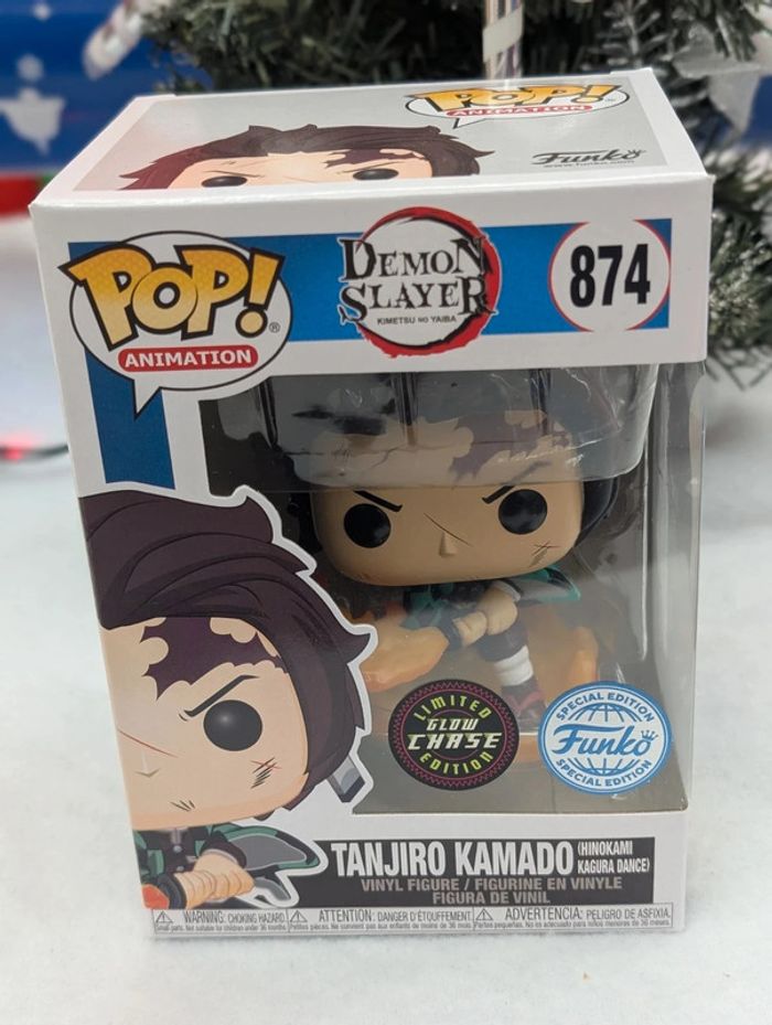 Funko Pop! Demon Slayer Tanjiro Kamado Glow Chase 874 sous Sleeve