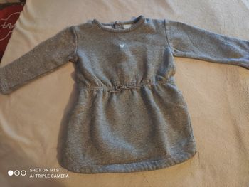 Robe grise pailletée d'hiver