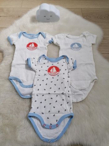 3 bodies Petit Bateau manches courtes taille 3 mois #espanolitinagarcon3mois