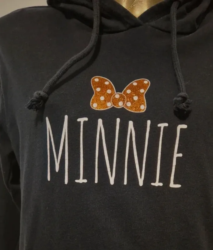 Sweat à capuches noir disney minnie taille m - photo numéro 2