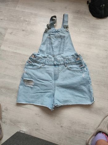Salopette short en jeans