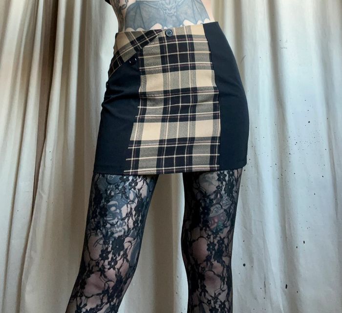 Minijupe tartan punk vintage made in France 🇫🇷 90s - Taille S
