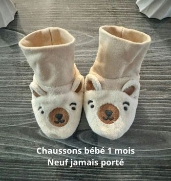 Chaussons bébé 1 mois