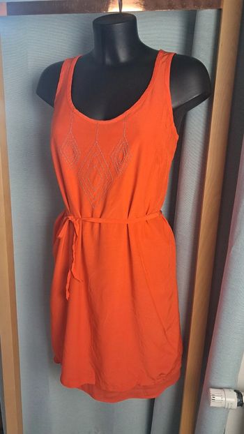 One step robe été bretelles orange T.36/38 en tbe