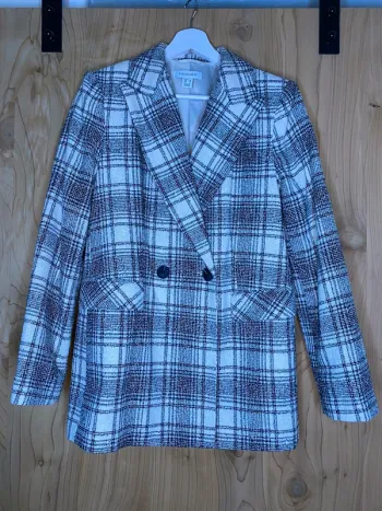 Veste blazer à carreaux