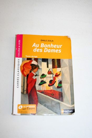 Au bonheur des Dames de Emile Zola, Collection Carrés Classiques, Collège et lycée, Nathan