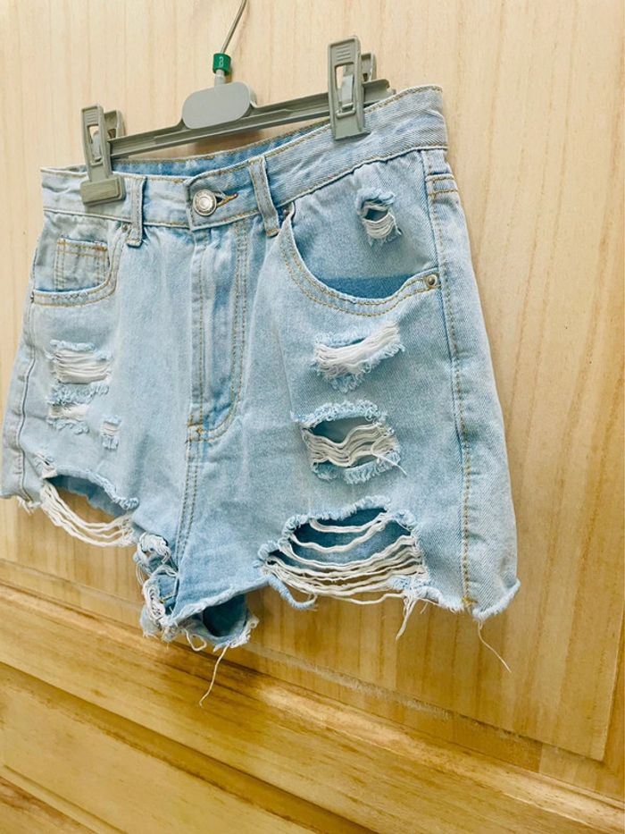 Short en jean déchiré taille haute - Shein - Taille S - photo numéro 2