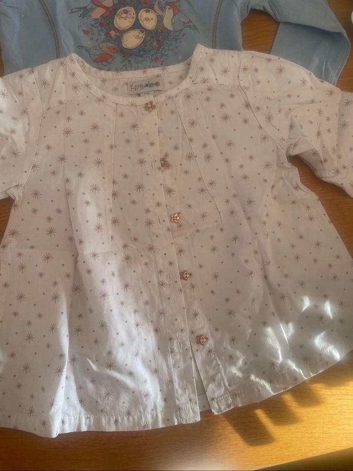 8 t-shirt et blouses manches longues fille 18 mois - photo numéro 6