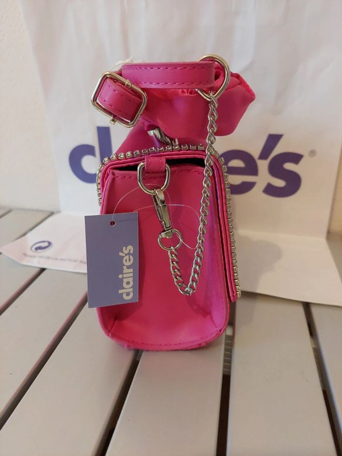 Sac à main rose strass Neuf Claire's - photo numéro 6
