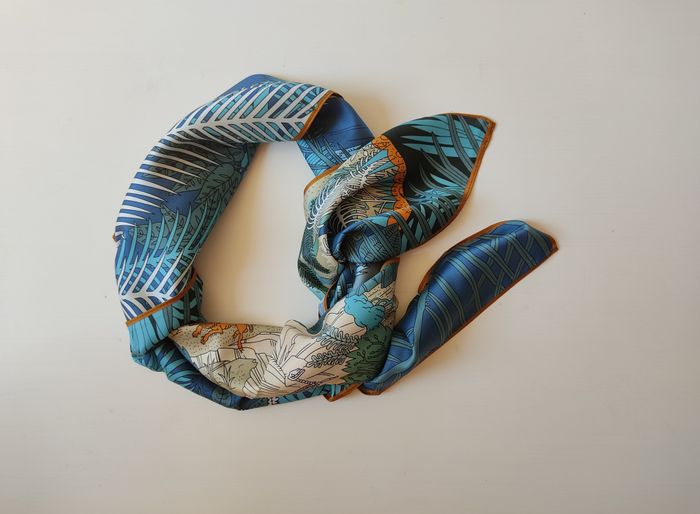 Foulard 90 animaux dans la forêt bleu - photo numéro 4