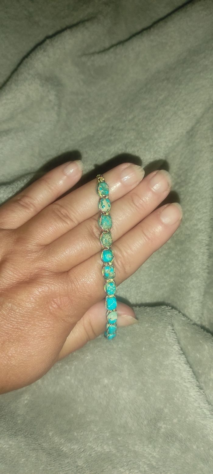 Joli bracelet turquoise - photo numéro 2