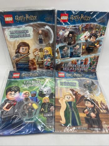 Lot de 4 livres D’activités Magazines Lego Harry Potter Avec leurs figurines Neuf `