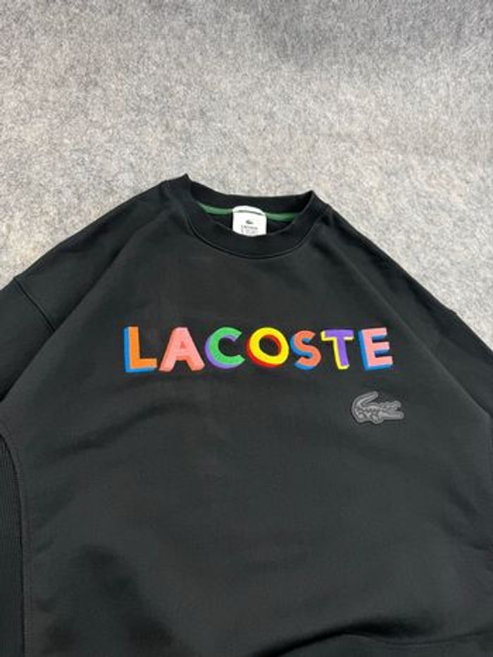 Sweat-Shirt Noir Lacoste Streetwear M - photo numéro 2