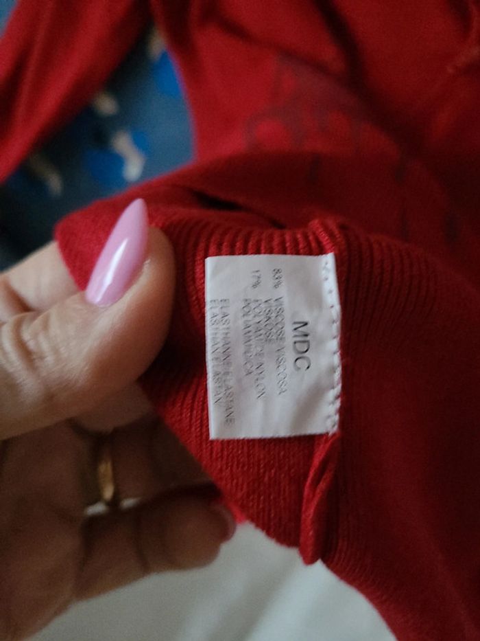 Gilet rouge bordeaux taille 38 - photo numéro 3